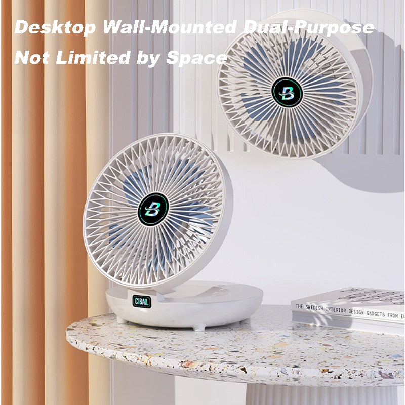 Wall-Mounted Desktop Fan Type-C Charging