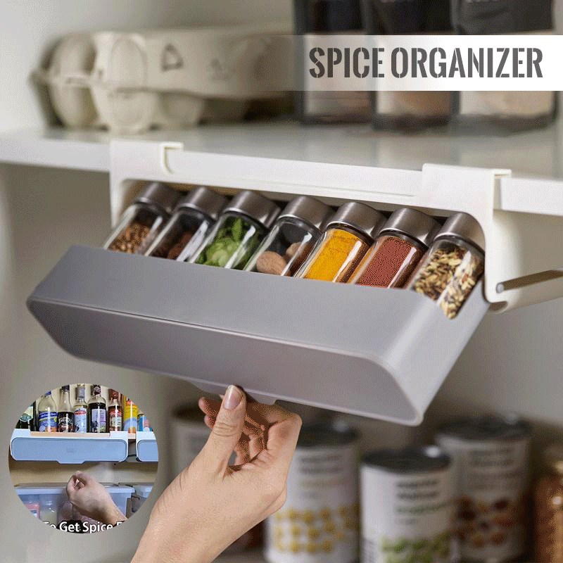 Kitchen Spice Rack Self-adhesive Wall-mounted