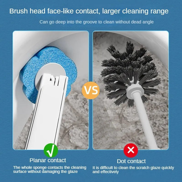toilet brush with cleaning fluid wall-mounted